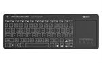Klávesnice C-TECH WLTK-03, Dual mode, BT5.0 + 2,4GHzb, bezdrátová s touchpadem, LED podsvětlení, černá,