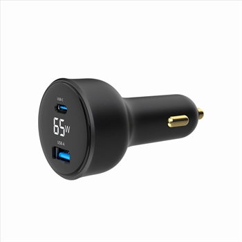 Nabíječka do auta, 2-port USB car fast charger, Type-C PD, 65 W